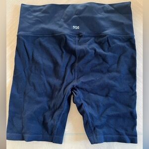 DSG Ribbed High-Waist Bike Shorts - Navy Blue